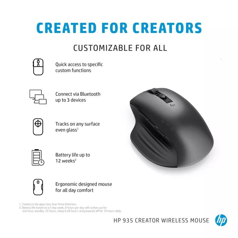 Maus HP 935 Creator Wireless RF Wireless + Bluetooth