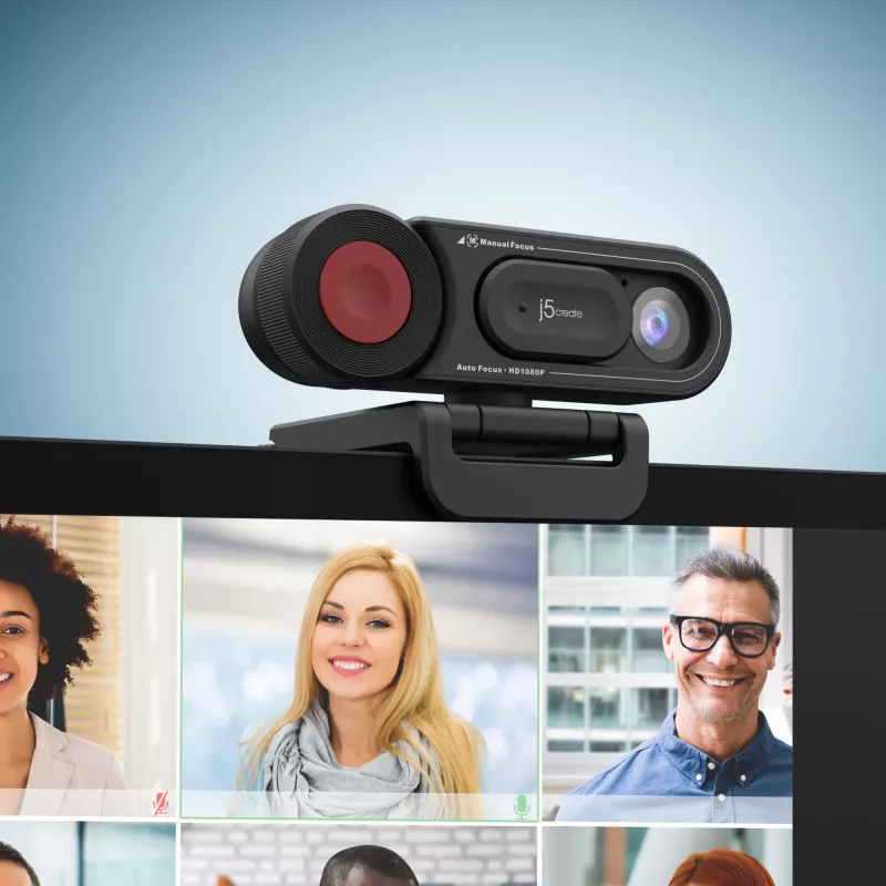j5create JVU250 HD Webcam mit Auto- und manuellem Fokusschalter