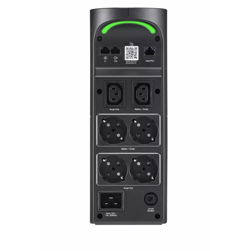 APC Back-UPS Pro BGM2200B-GR - 2200VA/1320W, 4x Schuko & 2x C13 Steckdosen, 3x USB-Ladegerät, USB-Datenanschluss