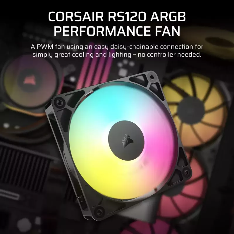 Lüfter Corsair RS120 ARGB Computergehäuse 12 cm Schwarz