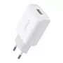 Ugreen 10133 Ladegerät für Mobilgeräte Smartphone Weiß USB Schnellladung Indoor