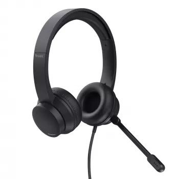 Trust Ayda Headset Kabelgebundenes Headset Head-band Anrufe/Musik Schwarz