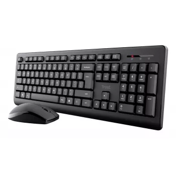 Trust Primo Tastatur Maus inklusive Office RF Wireless QWERTZ Deutsch Schwarz