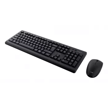 Trust Primo Tastatur Maus inklusive Office RF Wireless QWERTZ Deutsch Schwarz