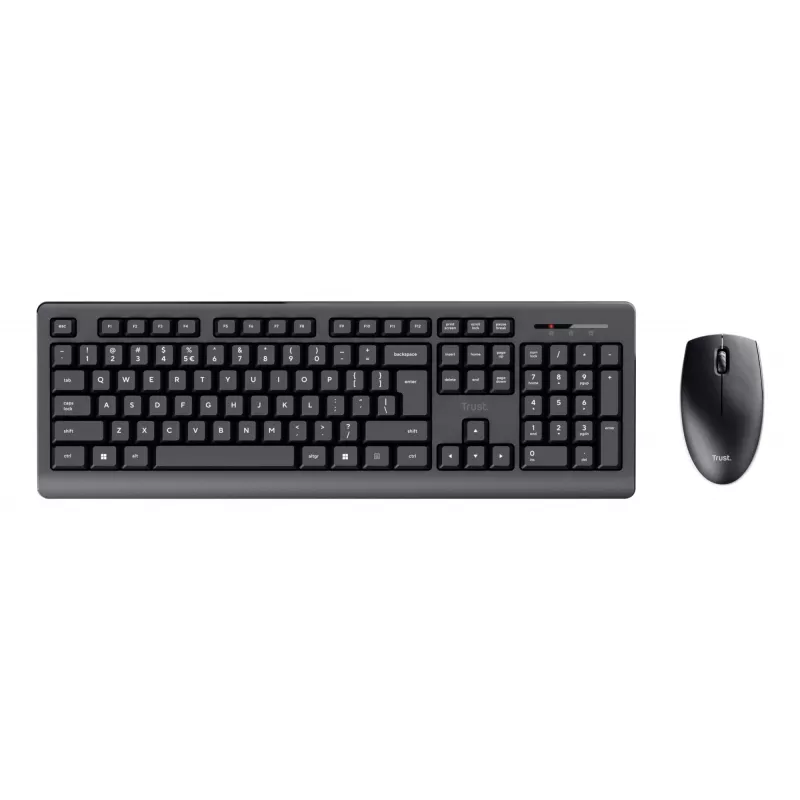 Trust Primo Tastatur Maus inklusive Office RF Wireless QWERTZ Deutsch Schwarz