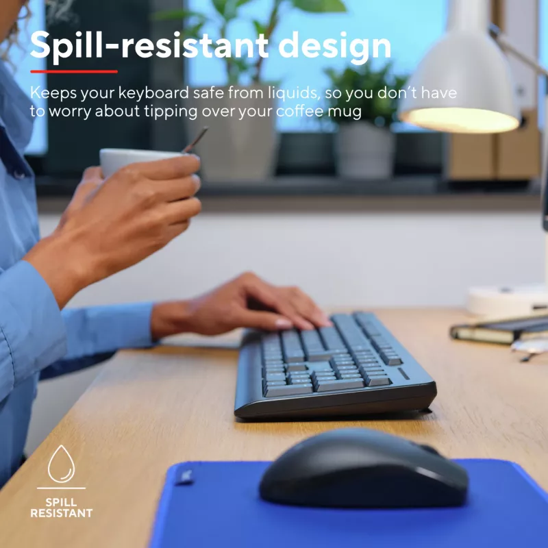 Trust Primo Tastatur Maus inklusive Office RF Wireless QWERTZ Deutsch Schwarz