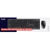 Trust Primo Tastatur Maus inklusive Office RF Wireless QWERTZ Deutsch Schwarz