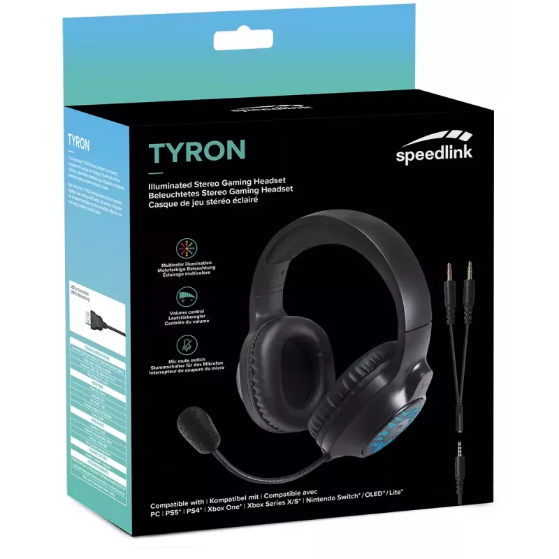 Headset SPEEDLINK TYRON kabelgebunden Gaming Schwarz