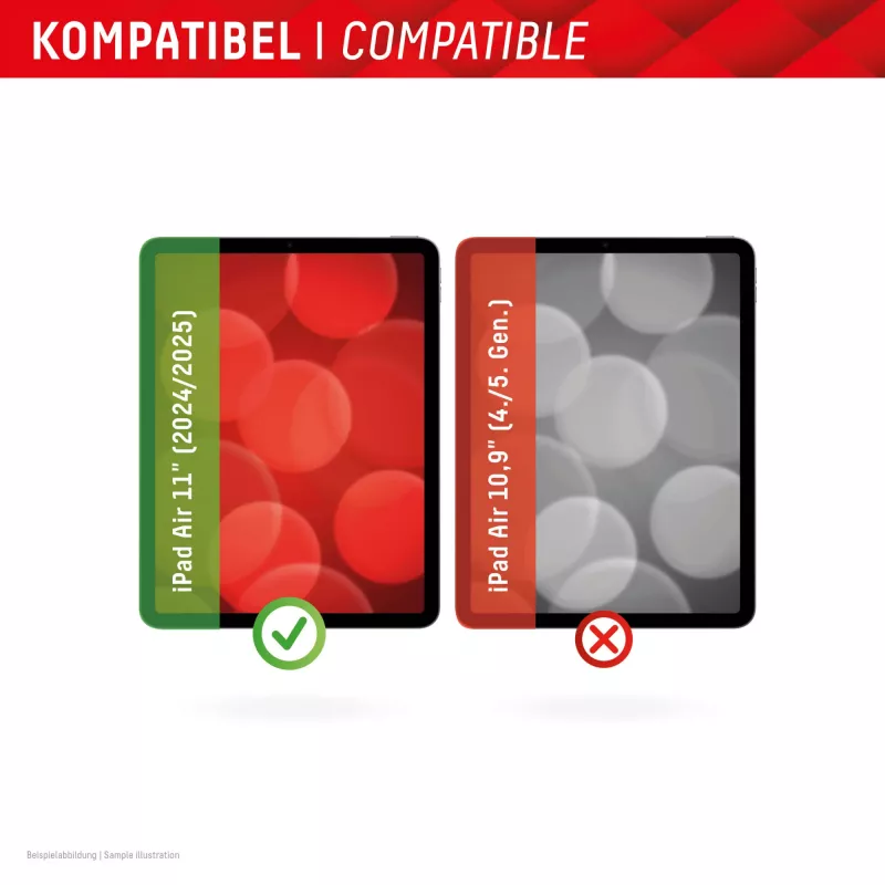 Displex Tabletglas (9H) für Apple iPad Air 11 Zoll (2024/2025), Eco Montagerahmen, unzerbrechlich, ultraflach, unsichtbar