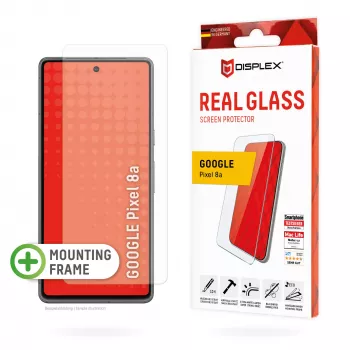 Displex Displayschutzfolie (10H) für Google Pixel 8a, Eco-Montagerahmen, kratzfest