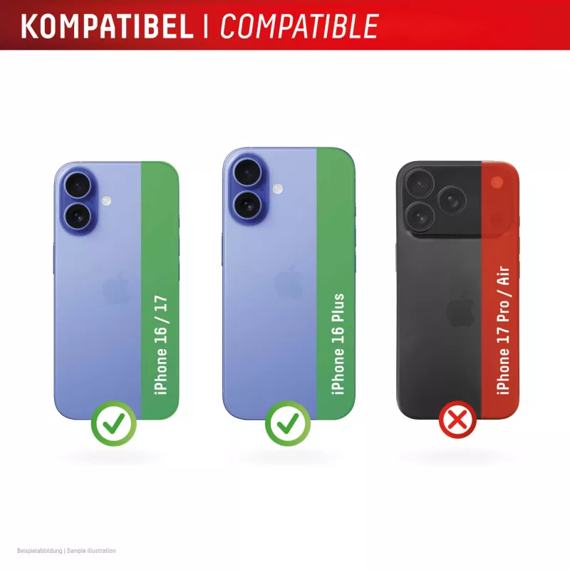 Displex Premium Kamera-Linsen-Glas, iPhone 16/16 Plus/17 Glas, 10H, Single Rings, DLC, transparent, Quick Mount