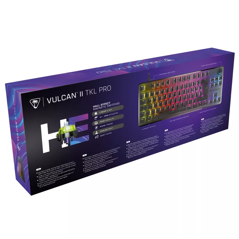 Turtle Beach Vulcan II TKL Pro Tastatur Gaming USB AZERTY Deutsch Schwarz