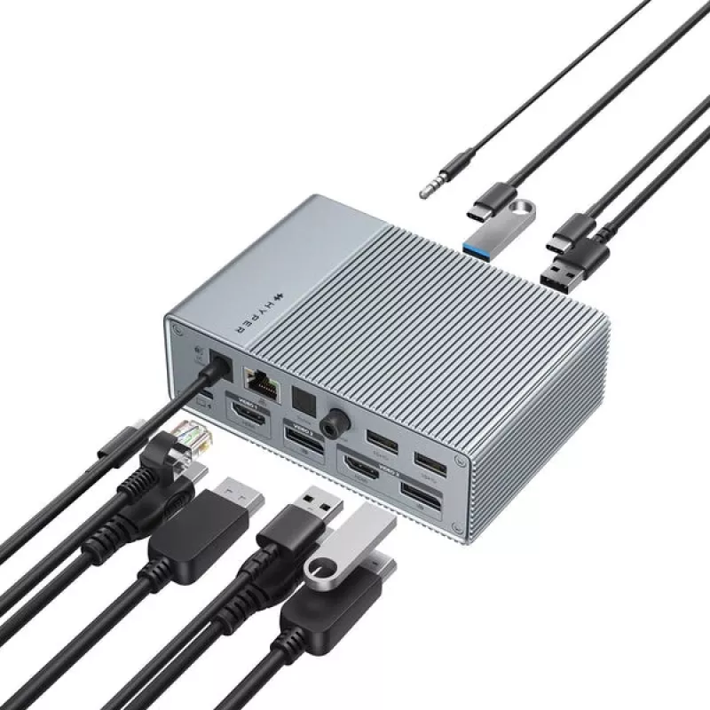 Targus HDG215-EUZ Schnittstellen-Hub USB 3.2 Gen 2 (3.1 Gen 2) Type-C Silber