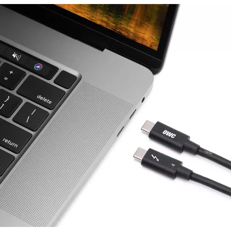 Thunderbolt-Kabel OWC OWCCBLTB4C2.0M 2m 40 Gbit/s Schwarz