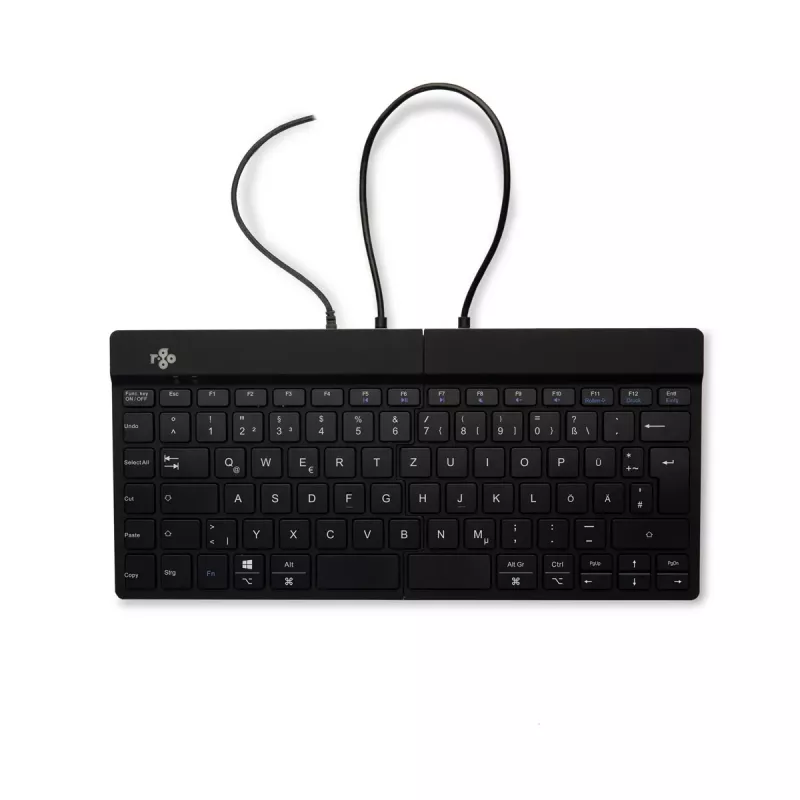 R-Go Tools Ergonomic Tastatur R-Go Split Break v2 with break software, ergonomic split Tastatur, QWERTZ (DE), Wired, Schwarz