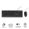 Trust Primo Tastatur Maus im Lieferumfang Büro USB Deutsch Schwarz