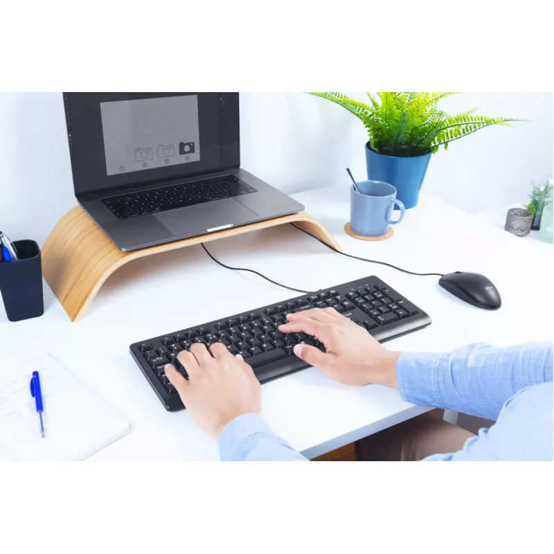 Trust Primo Tastatur Maus im Lieferumfang Büro USB Deutsch Schwarz