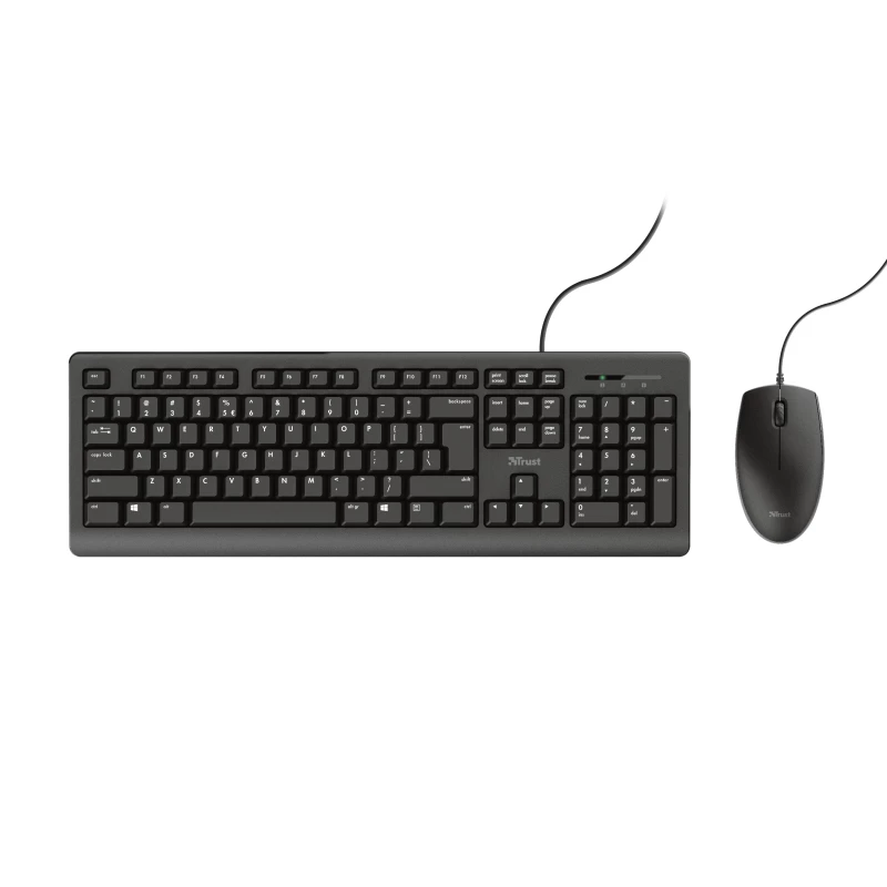 Trust Primo Tastatur Maus im Lieferumfang Büro USB Deutsch Schwarz