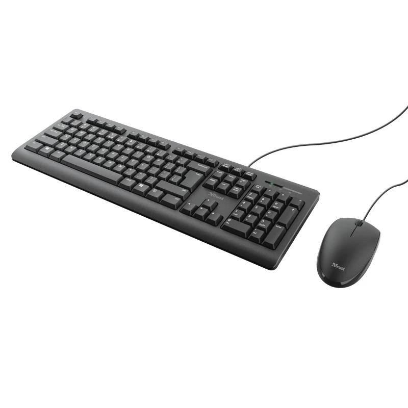 Trust Primo Tastatur Maus im Lieferumfang Büro USB Deutsch Schwarz