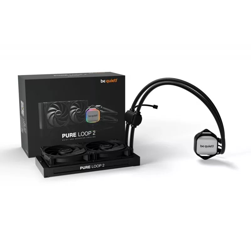 be quiet! Pure Loop 2 | 240mm Prozessor All-in-One-Flüssigkeitskühler 12 cm Schwarz 1 Stk.