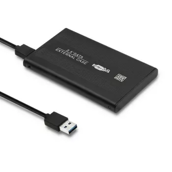 HDD/SSD-Gehäuse QOLTEC 51861 für 2,5-Zoll-SATA3-Laufwerke, USB 3.0, schwarz