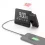 Hama Plus Charge Digitaler Wecker Schwarz