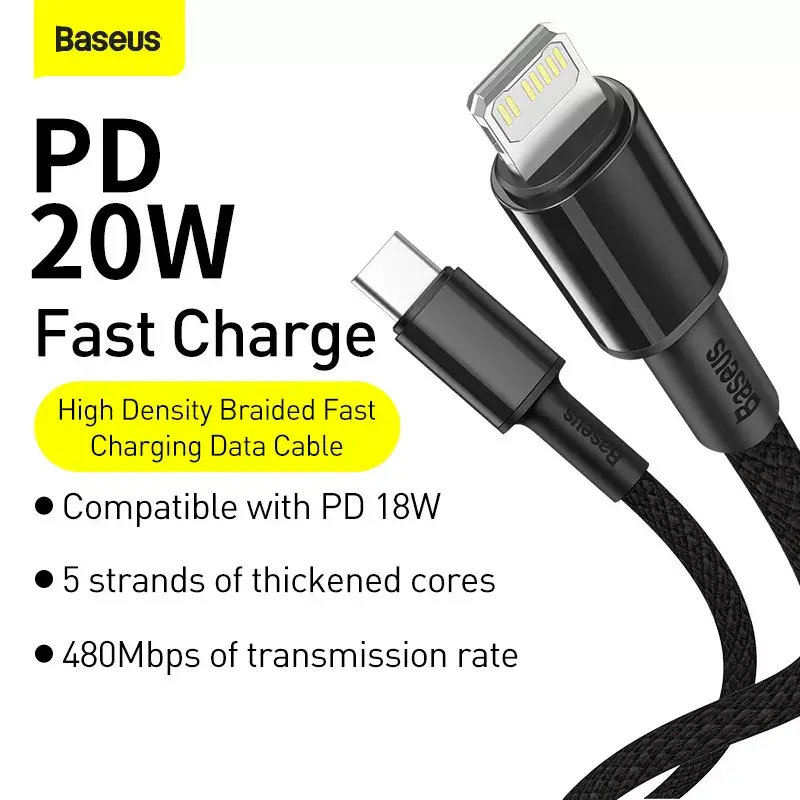 Lightning-Kabel Baseus CATLGD-A01 2m Schwarz