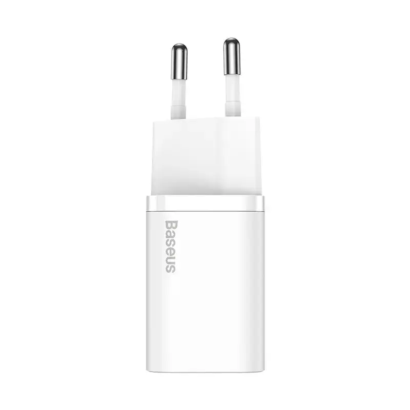 Baseus Super Si Indoor-Ladegerät Weiß Schnellladung 12V 1xUSB-C