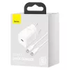 Baseus Super Si Indoor-Ladegerät Weiß Schnellladung 12V 1xUSB-C