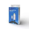 USB-C auf HDMI 2.0b Kabel SAVIO CL-171 — 2 m, USB-C Stecker auf HDMI Typ A Stecker, 4K 4096×2160, silbernes Kabel mit schwarzen und goldenen Spitzen