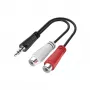 Hama 00200350 Audiokabel 0,15 m 3,5 mm Klinke RCA Schwarz