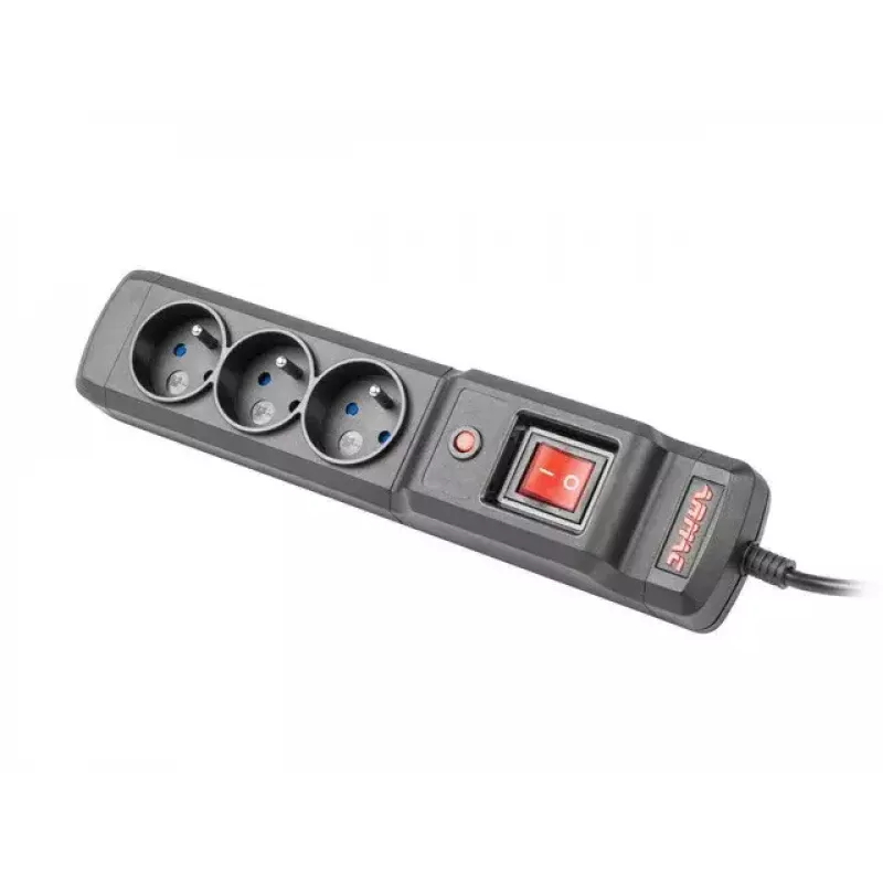 Steckdosenleiste ARMAC Multi M3 — 3 Steckdosen, 5 m Kabel, schwarz