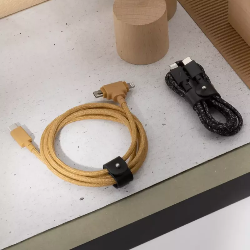 USB-C-Kabel Native Union Belt Kabel Duo 1,5 m USB‑C auf USB‑C/Lightning Schwarz