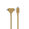 USB-Kabel native union Belt Kabel Duo 1,5 m USB-C auf USB-C/Lightning Gelb