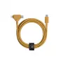 USB-Kabel native union Belt Kabel Duo 1,5 m USB-C auf USB-C/Lightning Gelb