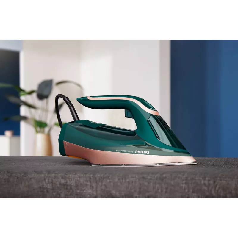 Dampfbügeleisen Philips DST8030/70 – 3000 W, SteamGlide Elite-Bügelsohle, 0,35 l Wassertank, 1,78 kg, Vertikaldampf, grün
