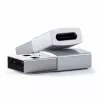 Satechi ST-TAUCS Kabel-Gender-Changer USB-A USB-C Silber