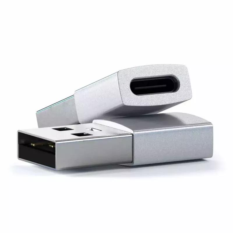 Satechi ST-TAUCS Kabel-Gender-Changer USB-A USB-C Silber