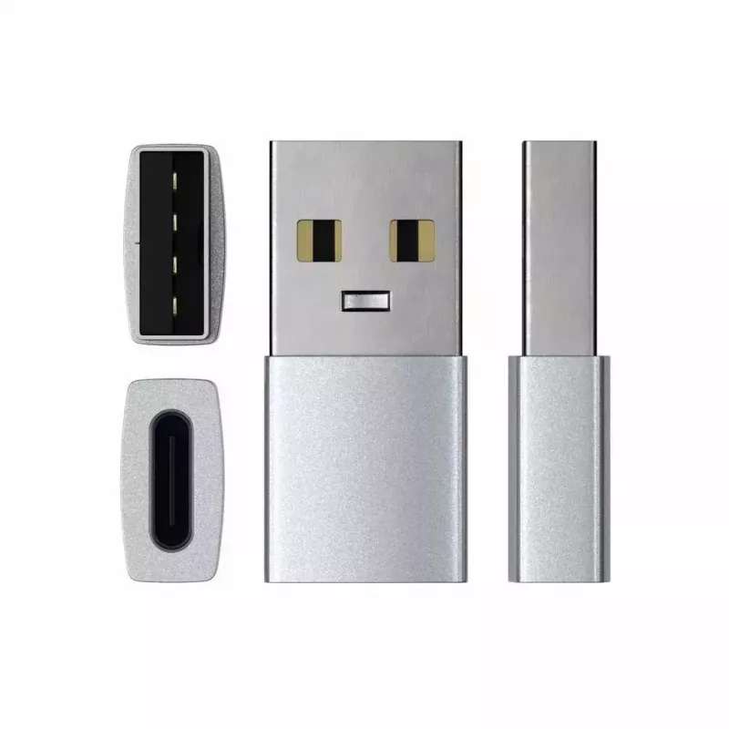 Satechi ST-TAUCS Kabel-Gender-Changer USB-A USB-C Silber