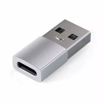 Satechi ST-TAUCS Kabel-Gender-Changer USB-A USB-C Silber