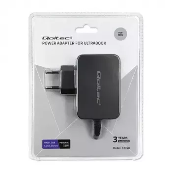 Ladegerät Qoltec 52408 Indoor AC Laptop 19V 2.1A Schwarz