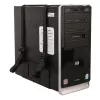 Techly ICA-CS 62 CPU-Halterung, unter dem Schreibtisch montierbarer Computerhalter, Schwarz