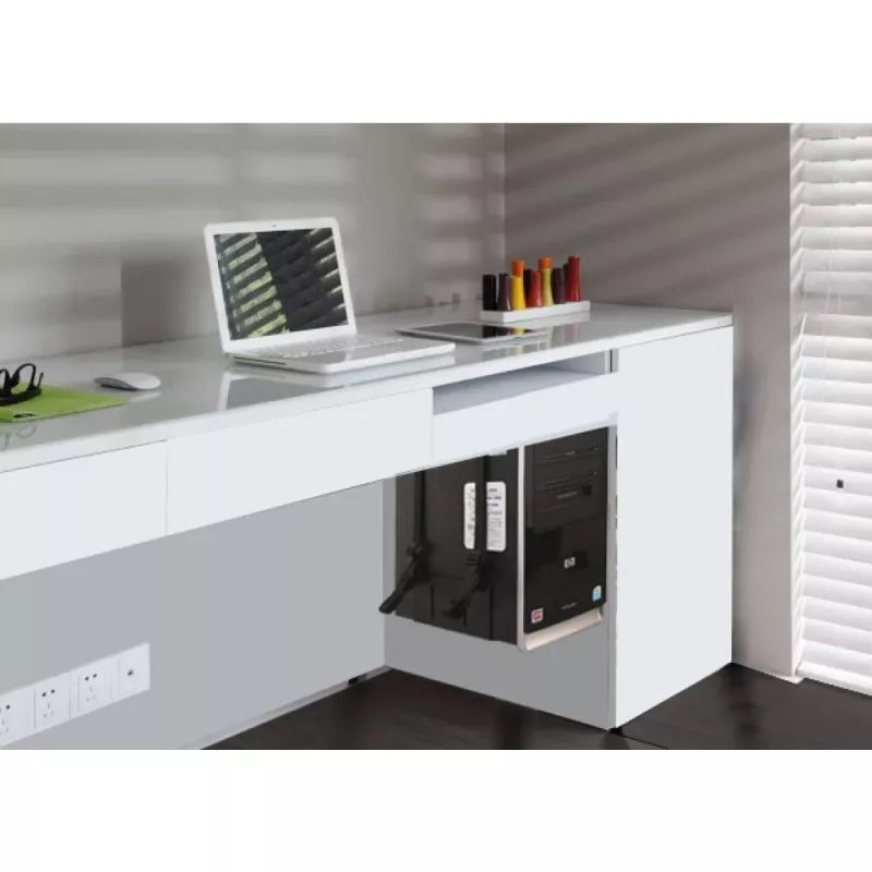 Techly ICA-CS 62 CPU-Halterung, unter dem Schreibtisch montierbarer Computerhalter, Schwarz