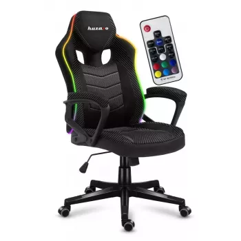 Gaming-Sessel huzaro Force 2.5 RGB Mesh — atmungsaktives Mesh, RGB-Beleuchtung, höhenverstellbar, neigbar, 130 kg Belastbarkeit