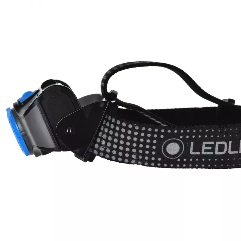 Stirnlampe Ledlenser MH7 Schwarz Blau — wiederaufladbare LED-Stirnlampe, 400 Lumen, integrierter Akku