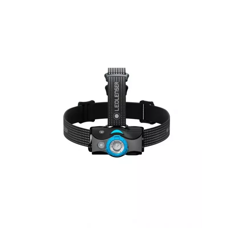 Stirnlampe Ledlenser MH7 Schwarz Blau — wiederaufladbare LED-Stirnlampe, 400 Lumen, integrierter Akku