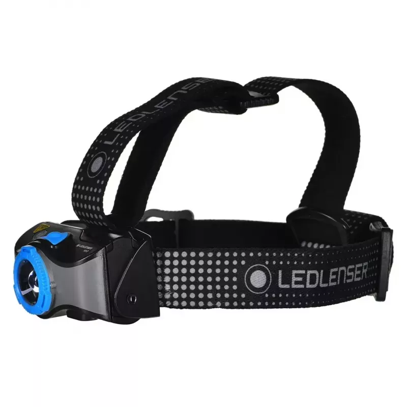 Stirnlampe Ledlenser MH7 Schwarz Blau — wiederaufladbare LED-Stirnlampe, 400 Lumen, integrierter Akku