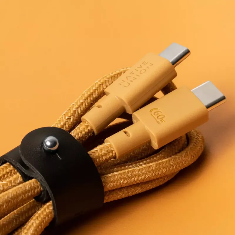 USB-C auf USB-C Kabel Native Union Belt Kabel 1,2 m Gelb