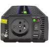 Spannungswandler QOLTEC Monolith 600 MS Wave 12V auf 230V 600W, reine/sinusförmige oder modifizierte Welle wie angegeben