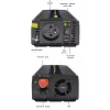 Spannungswandler QOLTEC Monolith 600 MS Wave 12V auf 230V 600W, reine/sinusförmige oder modifizierte Welle wie angegeben